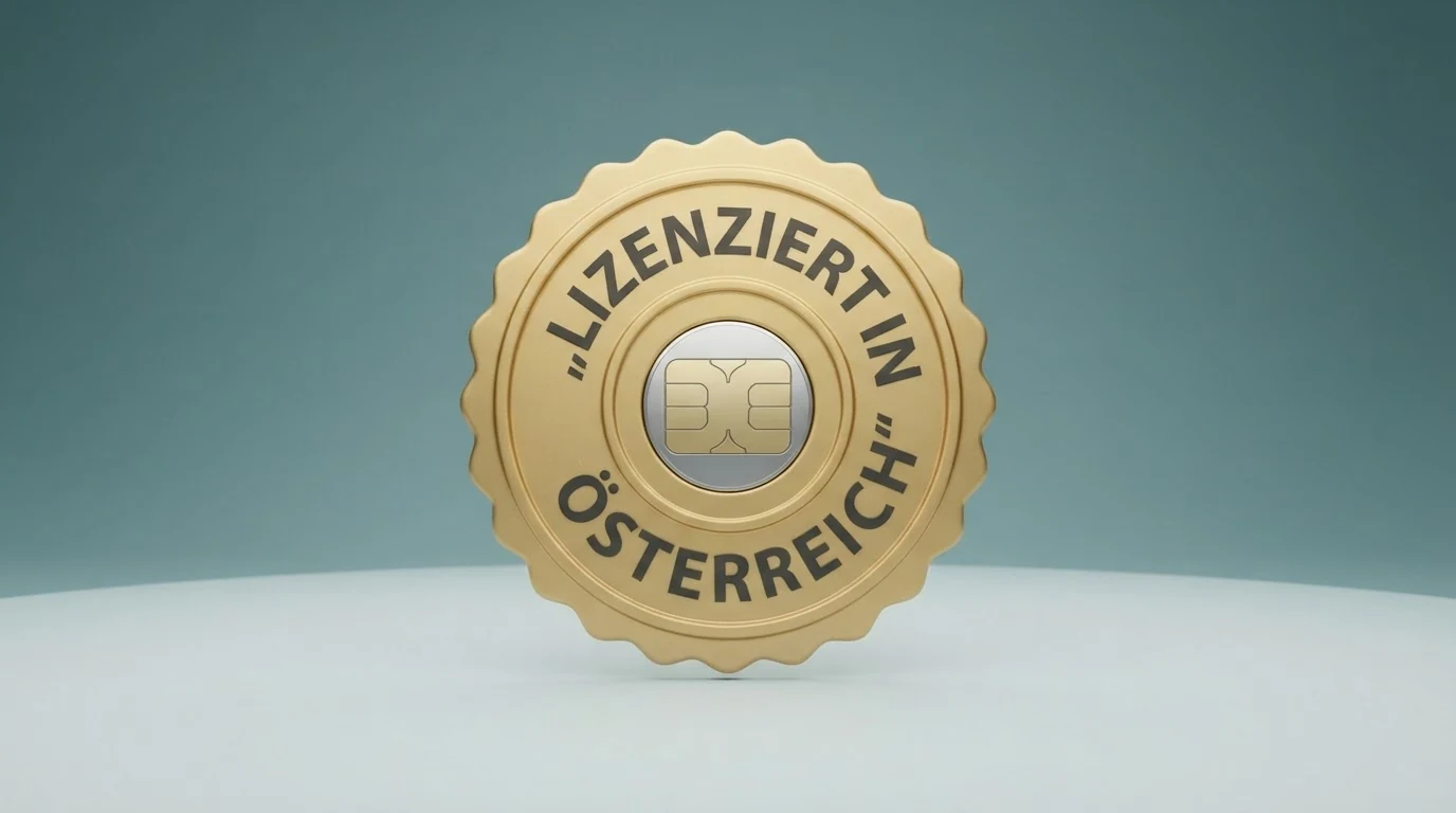 Eine tabellarische Übersicht mit den Logos der geprüften Anbieter, sortiert nach Lizenzstatus — der konzessionierte Betreiber oben, Offshore-Anbieter darunter