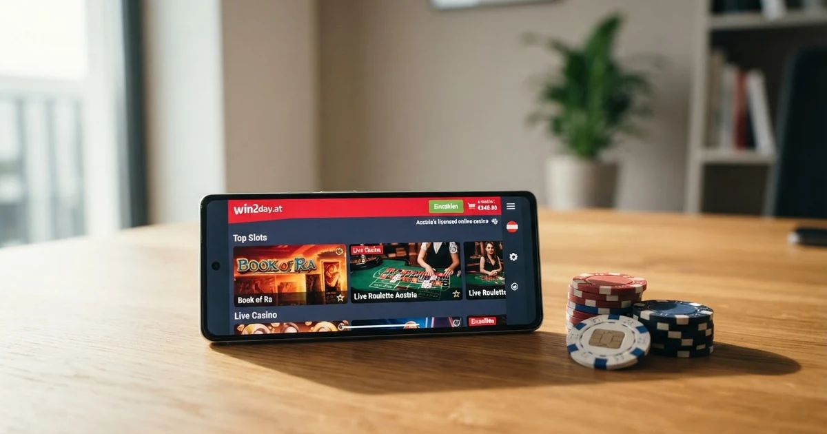 ecoPayz-Logo und Casino-Chips auf einem Smartphone-Bildschirm mit geöffneter Zahlungs-App