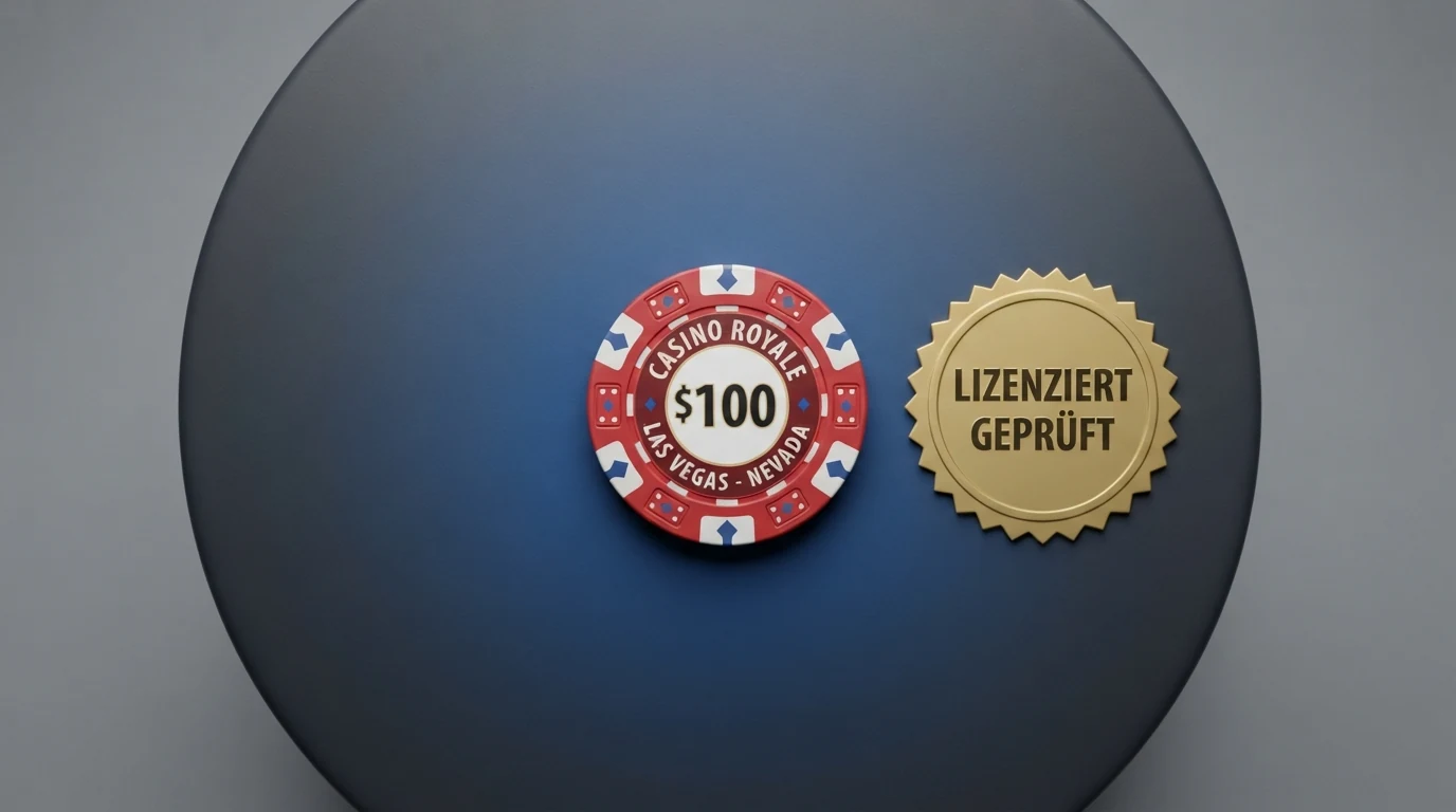 Eine Gegenüberstellung von Casino-Logos mit farblicher Markierung des Lizenzstatus für Österreich