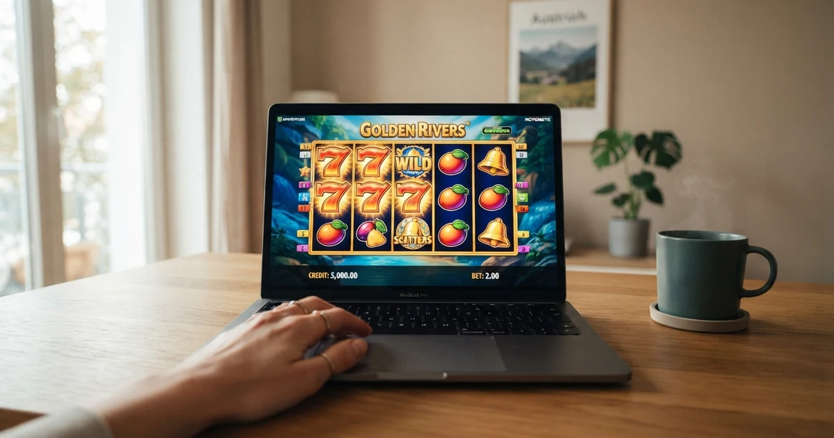 Browserfenster mit geöffnetem Gratis-Casinospiel, kein Anmeldeformular sichtbar