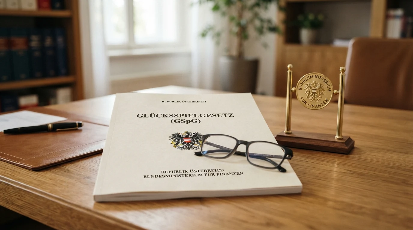 Offizielles Dokument mit dem Titel „Glücksspielgesetz“ und dem Wappen der Republik Österreich, daneben das Logo des Bundesministeriums für Finanzen